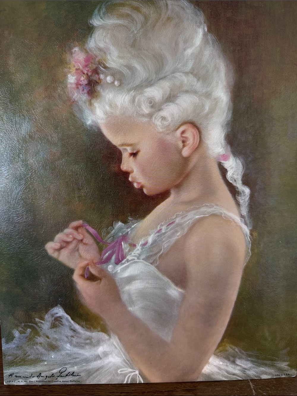 Vintage “La Petite Marquise” Portrait Artwork by Armando Gentilini